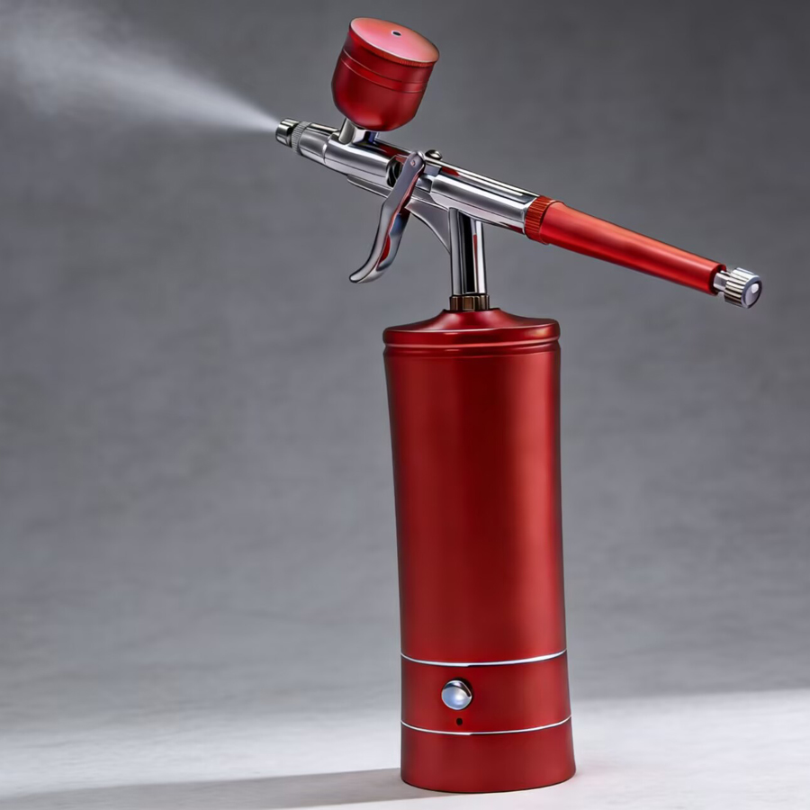 Airbrush Kit With Mini Compressor - Przenośny, bezprzewodowy aerograf z kompresorem, pojedynczy