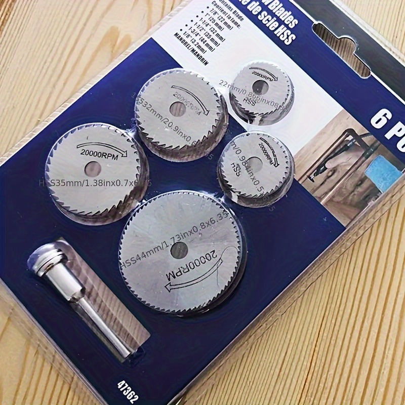 Cordless Rotary Tool Kit Accessories - 6 szt. Mini tarczowe noże do