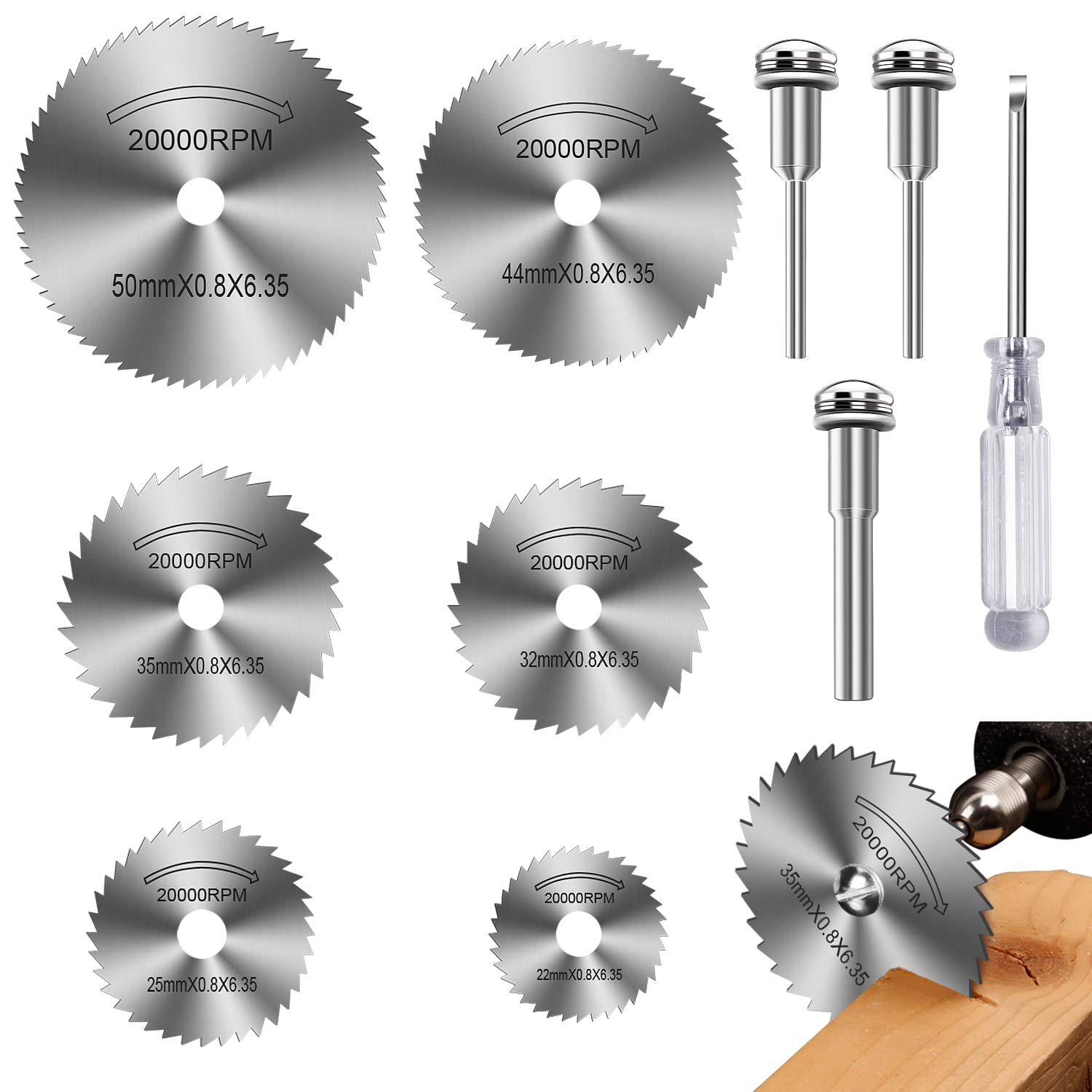 6 szt. Wiertła HSS z ostrzami  – Cordless Rotary Tool Kit Accessories recenzja i cena